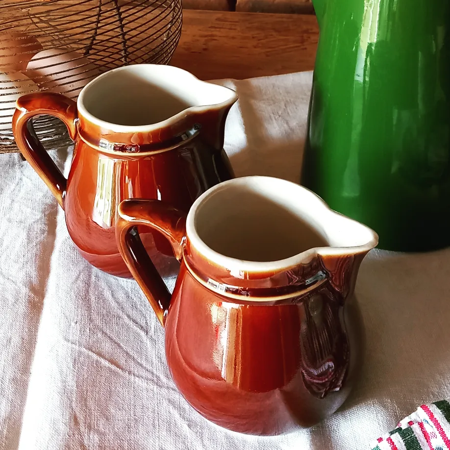 2 Pots à Lait/crémiers De Bistrot Thé, Café Ou Petit Cacao 2 2 Pots à Lait/crémiers De Bistrot Thé, Café Ou Petit Cacao – Image 2