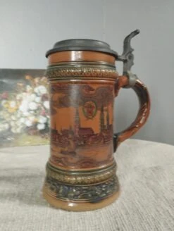 Chope Céramique, Couvercle étain, Décor Moyen âge, Estampillé Gerz, Germany Verres 8 Chope Céramique, Couvercle étain, Décor Moyen âge, Estampillé Gerz, Germany Verres -Cuisine Fournitures Soldes Boutique 1000x1000 1000008111 d10ye 756996093