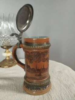 Chope Céramique, Couvercle étain, Décor Moyen âge, Estampillé Gerz, Germany Verres 9 Chope Céramique, Couvercle étain, Décor Moyen âge, Estampillé Gerz, Germany Verres -Cuisine Fournitures Soldes Boutique 1000x1000 1000008113 8rasj 511988021