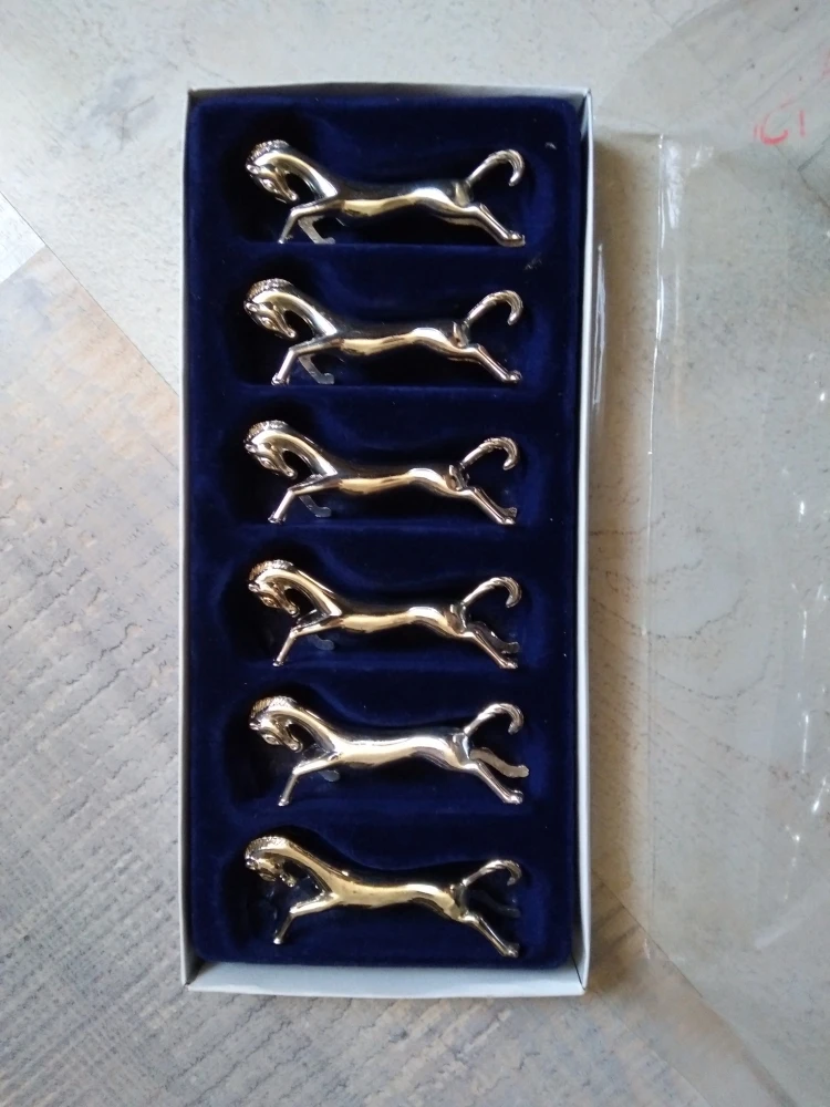 Coffret 6 Reposes Couteaux Cheval Silver Couverts 1 Coffret 6 Reposes Couteaux Cheval Silver Couverts