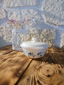 Sucrier Vintage Arcopal Veronica Myosotis Thé, Café Ou Petit Cacao