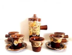 Service à Café Fat Lava, 1960 Thé, Café Ou Petit Cacao