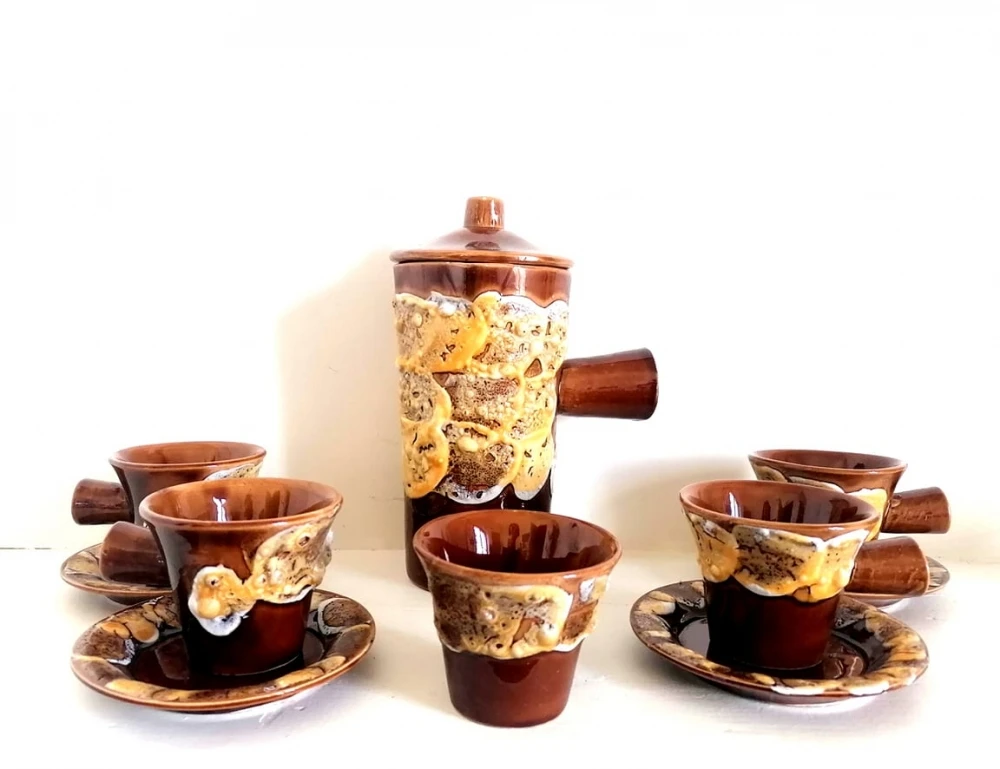 Service à Café Fat Lava, 1960 Thé, Café Ou Petit Cacao 1 Service à Café Fat Lava, 1960 Thé, Café Ou Petit Cacao