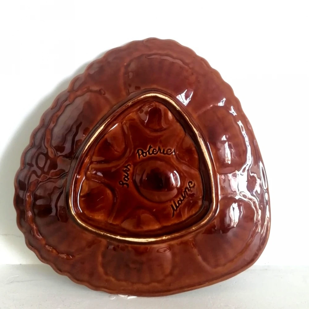 Sars Poteries, Service à Huîtres En Barbotine, Années 1970 Assiettes 3 Sars Poteries, Service à Huîtres En Barbotine, Années 1970 Assiettes – Image 3