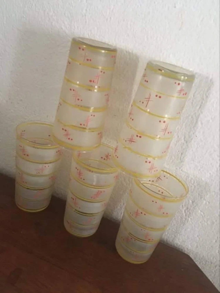 5 Verres à Orangeade Vintages. Verres 1 5 Verres à Orangeade Vintages. Verres