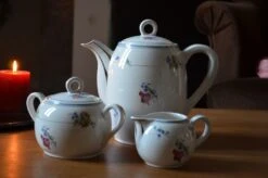 Service à Café Fleuri Thé, Café Ou Petit Cacao