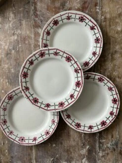 Assiettes Plates Vintage . Ceranord Modèle Monique Assiettes