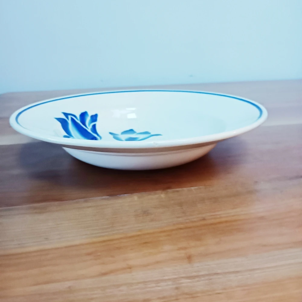 Plat Creux Badonviller, Brétigny, Fleurs Bleues Plats, Saladiers Et Coupelles 2 Plat Creux Badonviller, Brétigny, Fleurs Bleues Plats, Saladiers Et Coupelles – Image 2