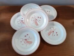 6 Assiettes à Dessert Arcopal Assiettes