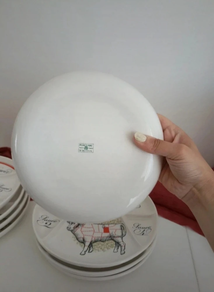 Lot De 8 Assiettes En Porcelaine Assiettes 2 Lot De 8 Assiettes En Porcelaine Assiettes – Image 2