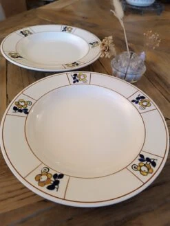 Magnifique Assiette Creuse Terre De Fer Salins Assiettes