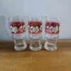 3 Verres Fleuris Style Années 50 Verres