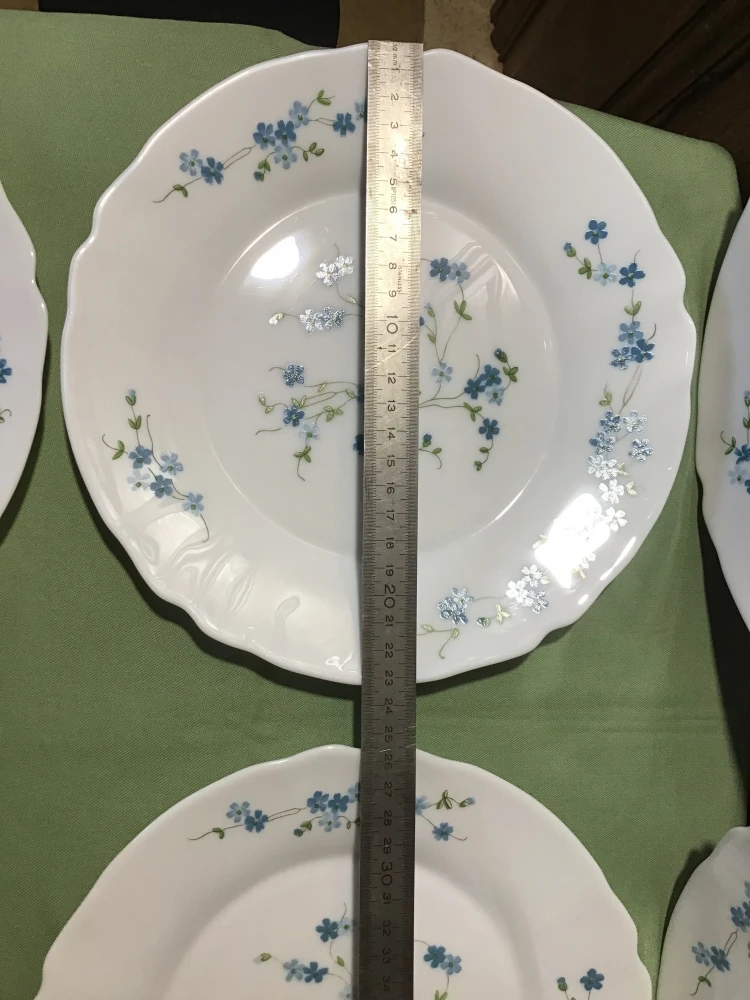 6 Assiettes Plate Arcopal Modèle Myosotis Véronica. Assiettes 6 6 Assiettes Plate Arcopal Modèle Myosotis Véronica. Assiettes – Image 6