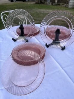 Lot De 3 X 6 Assiettes, Plates, Creuses Et Dessert Arcoroc Modèle Rosaline Assiettes