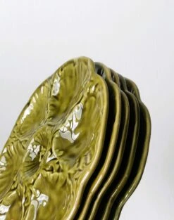 Lot De 5 Assiettes à Coquillages GIEN En Faïence Majolique Verte Assiettes -Cuisine Fournitures Soldes Boutique 1000x1000 img 3334 90a56 715629747