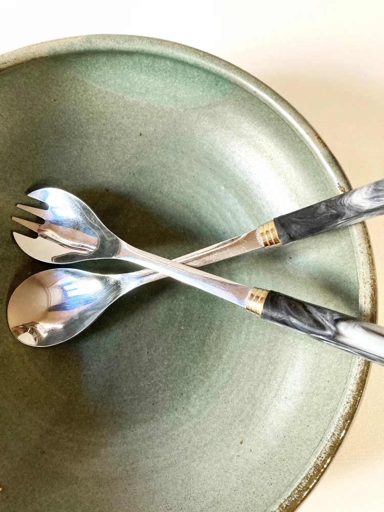 Couverts De Service En Inox Et Bakélite, Guy Degrenne Couverts 8 Couverts De Service En Inox Et Bakélite, Guy Degrenne Couverts – Image 8