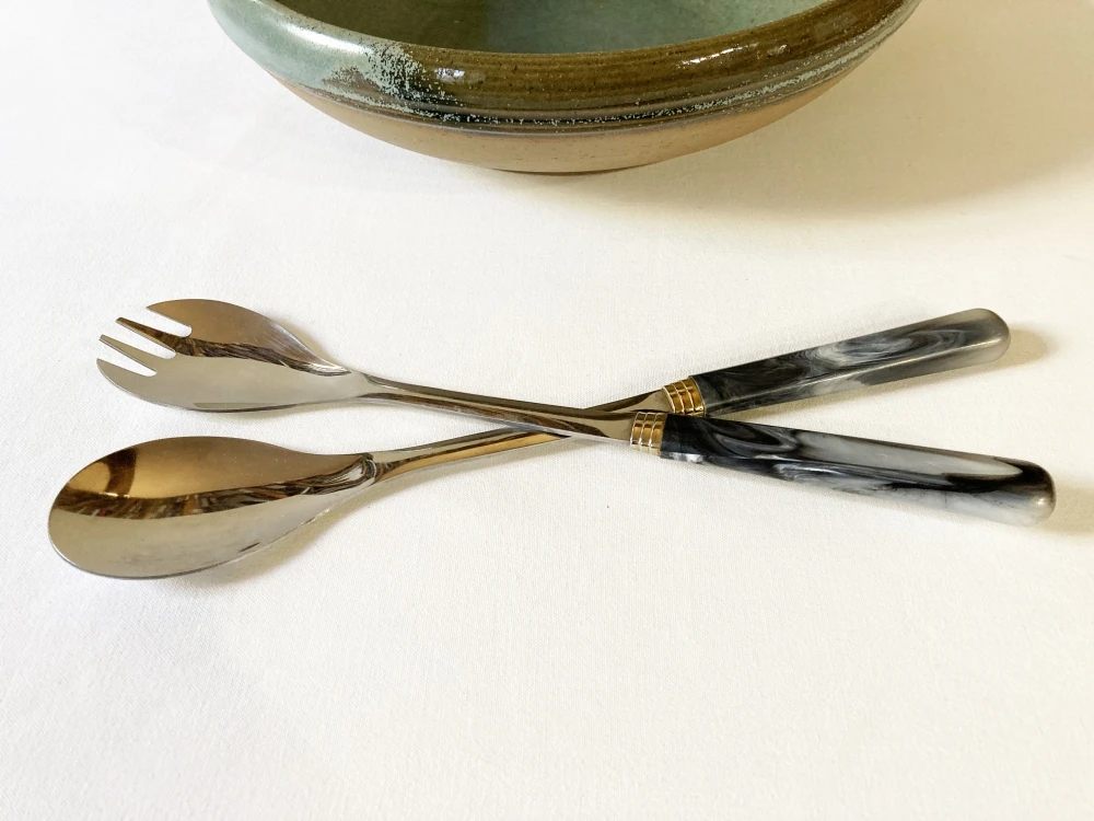 Couverts De Service En Inox Et Bakélite, Guy Degrenne Couverts 9 Couverts De Service En Inox Et Bakélite, Guy Degrenne Couverts – Image 9