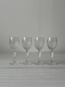 4 Verres Taillés Porto Verres