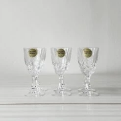 Lot De 6 Verres à Liqueur Ancien En Cristal D'Arques Modèle Pompadour Verres