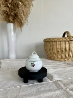 Sucrier Vintage Porcelaine Table Et Couleurs Série Framboise Thé, Café Ou Petit Cacao