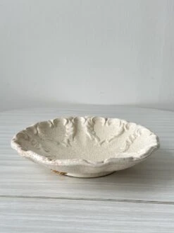 Assiette Plat Décoratif Cannelé En Terre Cuite Craquelée Assiettes