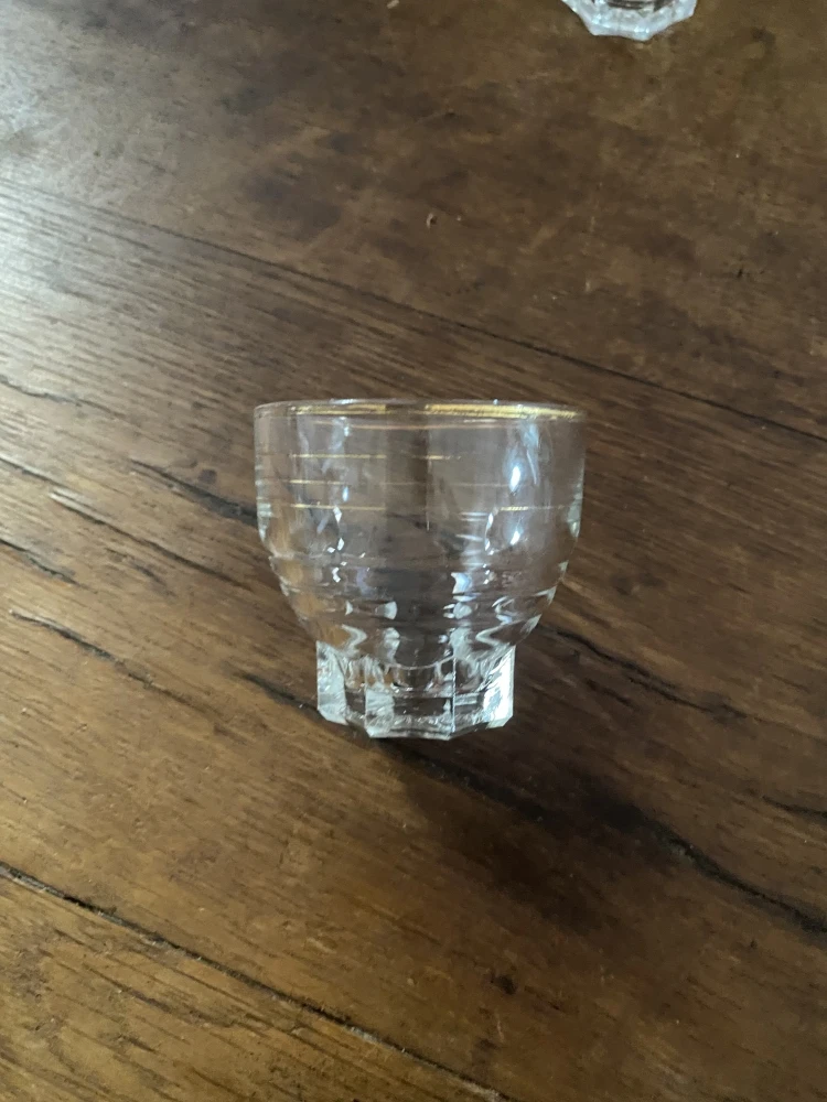 9 Verres Au Liseré Doré Vintage. Verres 3 9 Verres Au Liseré Doré Vintage. Verres – Image 3
