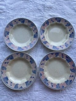 4 Assiettes Creuses HBCM DOLLY 1930 Assiettes