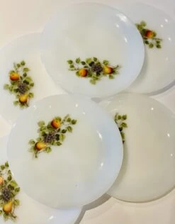 6 Petites Assiettes Arcopal « fruits De France » Assiettes