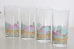 Ensemble De 4 Verres à Eau, Décors 80/90, Vintage Verres -Cuisine Fournitures Soldes Boutique 1000x1000 img 9185 w3sd0 34181671