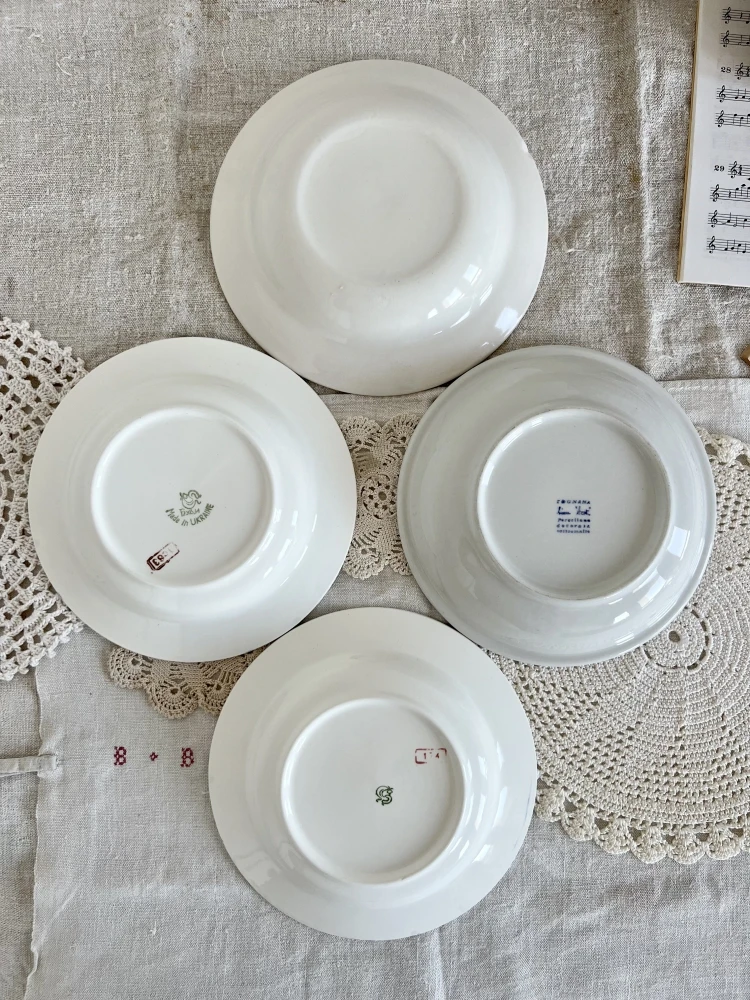 4 Assiettes Creuses Vintage Dépareillées Porcelaine Bleue Blanche Lot P Assiettes 5 4 Assiettes Creuses Vintage Dépareillées Porcelaine Bleue Blanche Lot P Assiettes – Image 5