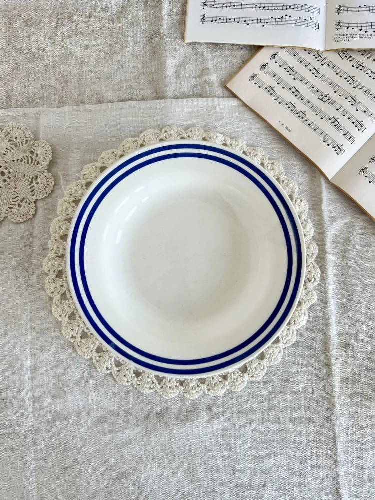 4 Assiettes Creuses Vintage Dépareillées Porcelaine Bleue Blanche Lot P Assiettes 6 4 Assiettes Creuses Vintage Dépareillées Porcelaine Bleue Blanche Lot P Assiettes – Image 6