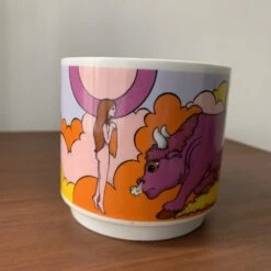*RARE* Tasse Vintage Du Zodiaque "Taureau" Thé, Café Ou Petit Cacao