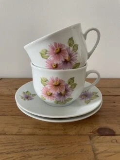 Grandes Tasses En Porcelaine De Sologne Thé, Café Ou Petit Cacao