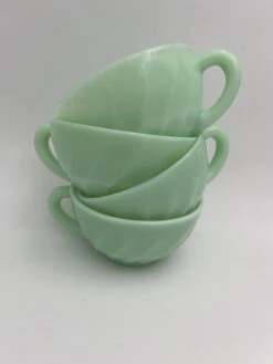 Tasse Opaline Vert Menthe Mokarex Années 60 Thé, Café Ou Petit Cacao