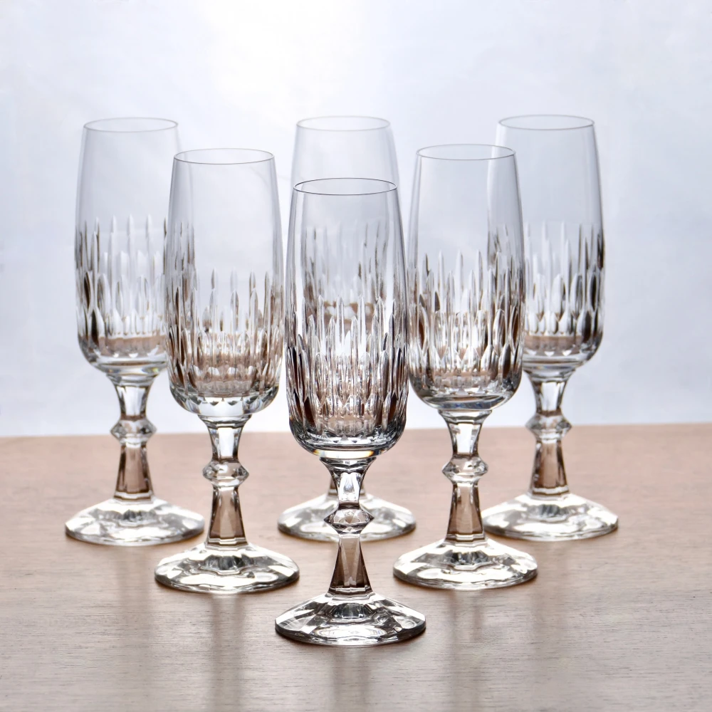 Flûtes à Champagne En Cristal Schott Zwiesel "Tango" Verres 1 Flûtes à Champagne En Cristal Schott Zwiesel "Tango" Verres