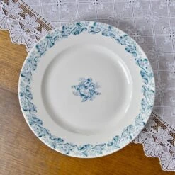 Grand Plat Rond XIXe Terre De Fer Longwy Russe Plats, Saladiers Et Coupelles