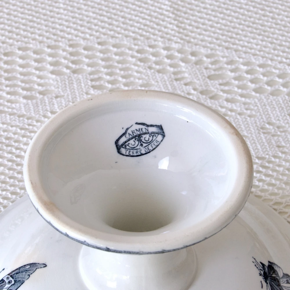 Compotier Terre De Fer Sarreguemines Carmen Plats, Saladiers Et Coupelles 6 Compotier Terre De Fer Sarreguemines Carmen Plats, Saladiers Et Coupelles – Image 6