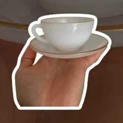 Ensemble De Tasses Et Soucoupes Arlequin Arcopal Thé, Café Ou Petit Cacao