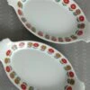 2 Raviers / Coupelles Ovales Porcelaine Vintage Plats, Saladiers Et Coupelles
